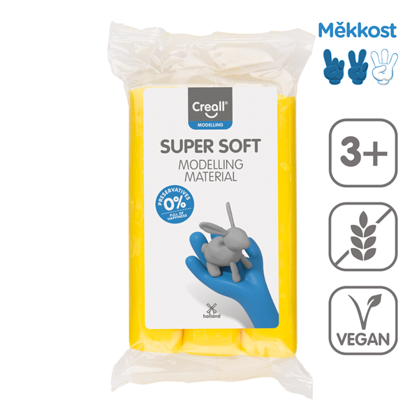 Modelovací hmota Creall Super soft, 500 g, žlutá