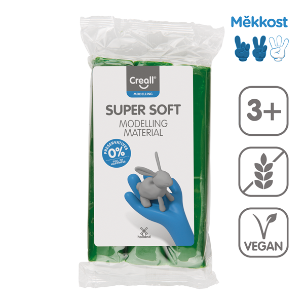 Modelovací hmota Creall Super soft, 500 g, zelená