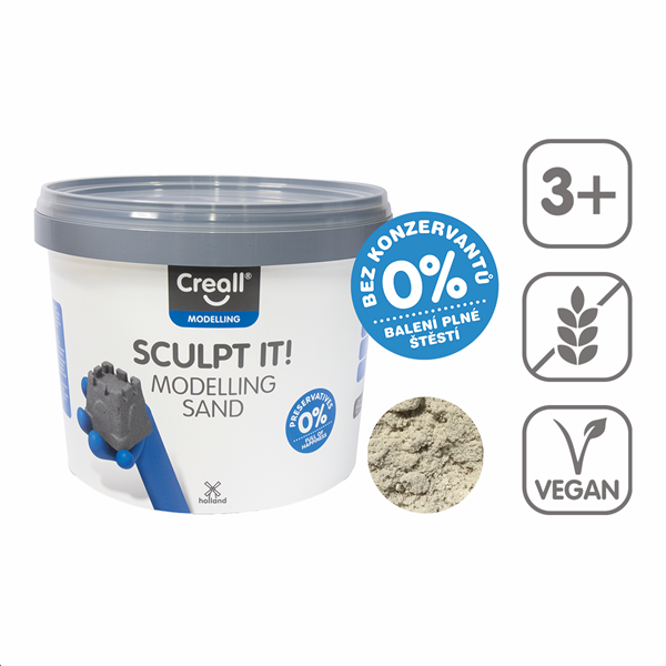 Modelovací písek Creall Sculpt it!, 3500 g, přírodní