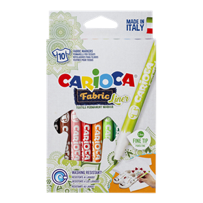 Textiln&#237; fixy Carioca tenk&#253; hrot - 10 ks