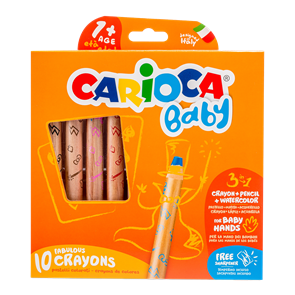 Multifunkčn&#237; voskovky 3 v 1 Carioca Baby 1+, 10 ks