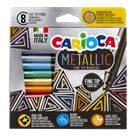 Fixy Carioca Metallic, tenký hrot - 8 ks
