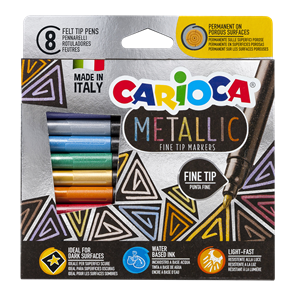 Fixy Carioca Metallic, tenk&#253; hrot - 8 ks