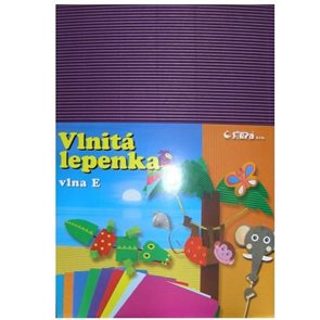 Vlnitý papír 260g - 34,5 × 24,5 cm - 10 listů - violet
