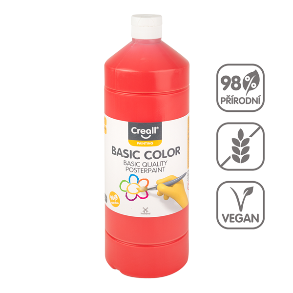 Temperová barva Creall - 1 L - červená