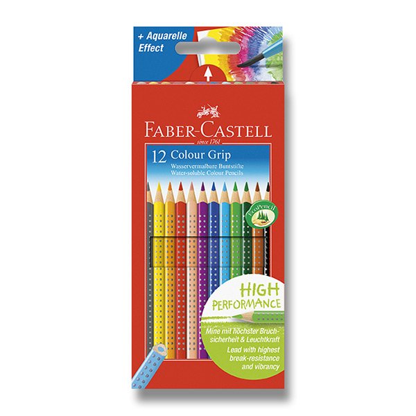 Pastelky Faber-Castell - Grip 2001, 12 barev