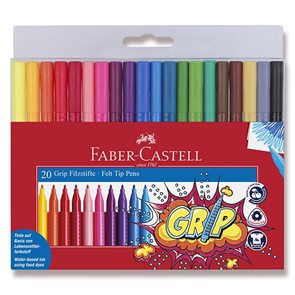 Dětské fixy Faber-Castell Grip - sada 20 barev