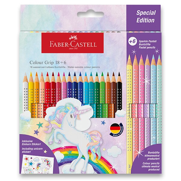 Pastelky Faber-Castell Colour Grip Unicorn, 24 ks
