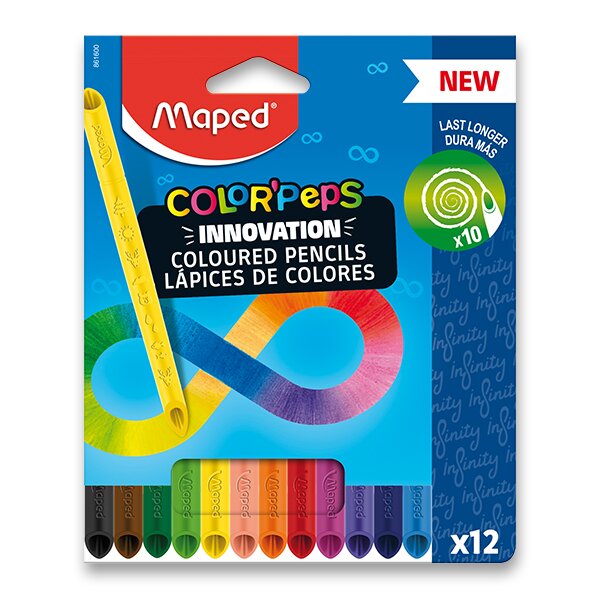 Pastelky MAPED Color'Peps Infinity - 12 barev