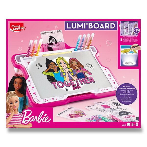 Levně Sada Maped Creativ Barbie Lumi Board - tabule s podsvícením