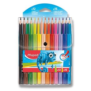 Sada Maped Color&#39;Peps Ocean - 12 fix + 15 pastelek