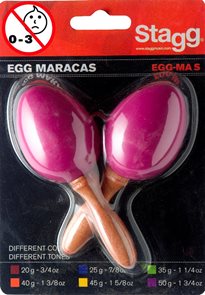 Maracas vajíčka krátká rukojeť - fialové
