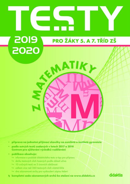 Testy 2019-20 z Matematiky pro žáky 5. a 7. tříd ZŠ - A4