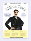 Plátěný obraz Nikola Tesla 420 × 594 mm