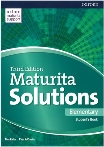 Levně Maturita Solutions 3rd Edition Elementary Student's Book (Czech Edition) - Falla Tim, Davies Paul A.