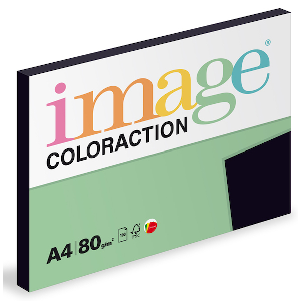 Levně Coloraction A4 80 g 100 ks - Black/sytá černá