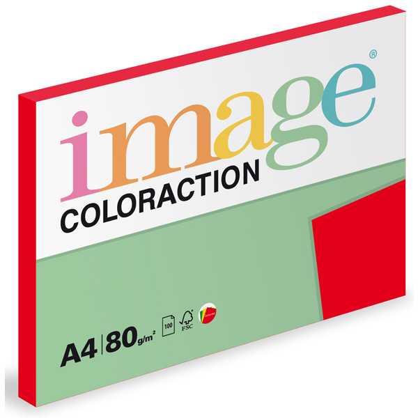 Levně Coloraction A4 80 g 100 ks - Chile/jahodově červená