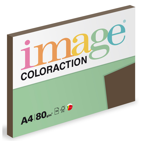 Levně Coloraction A4 80 g 100 ks - Brown/sytá hnědá