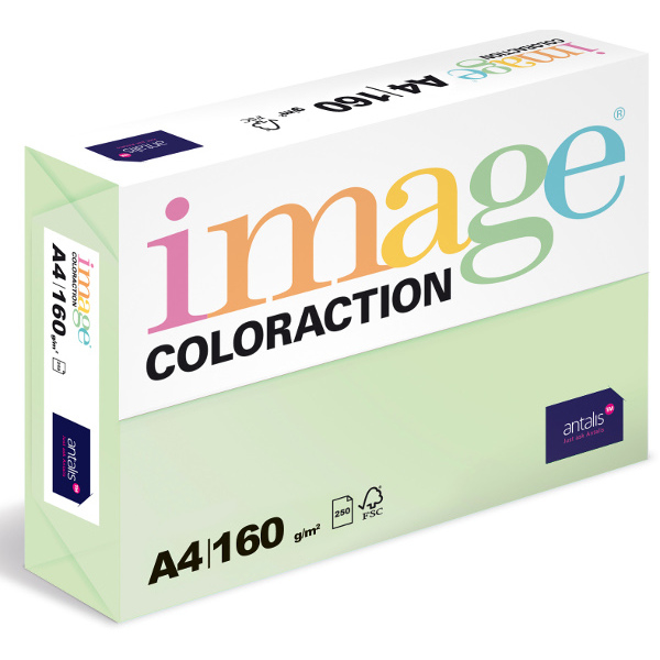 Levně Coloraction A4 160 g 250 ks - Jungle/pastelově sv.zelená