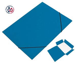 CAESAR OFFICE Odkládací mapa A4 tříklopá s gumou prešpán - modrá tmavá