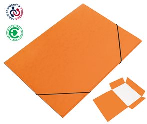 CAESAR OFFICE Odkládací mapa A4 tříklopá s gumou prešpán - oranžová