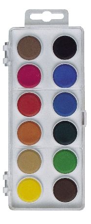 Levně Koh-i-noor vodové barvy 12 barev, 22,5 mm