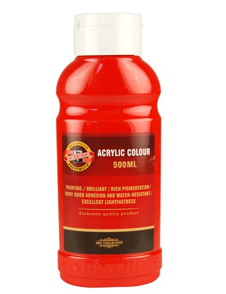 Levně Koh-i-noor akrylová barva Acrylic - 500 ml - červená světlá