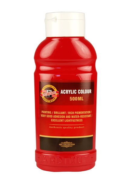 Levně Koh-i-noor akrylová barva Acrylic - 500 ml - červená tmavá