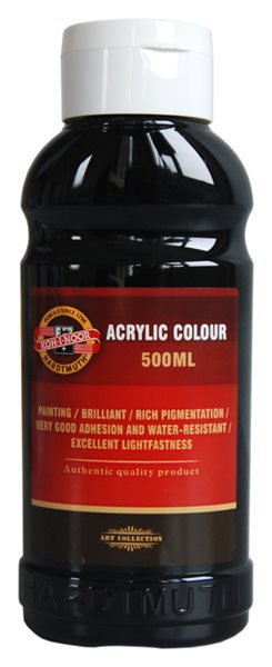Levně Koh-i-noor akrylová barva Acrylic - 500 ml - černá