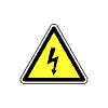 Výstraha riziko úrazu elektrickým proudem - 20×20/ fólie