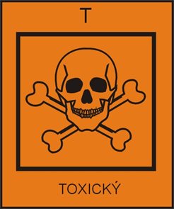 Nebezpečné látky T - toxický - 2×2,5/ fólie