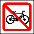 Zákaz vjezdu na kole - 10×10/ fólie