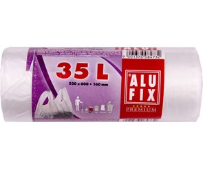 Pytle na odpad Alufix  35l -zavazovací  bílé ( 25 ks )