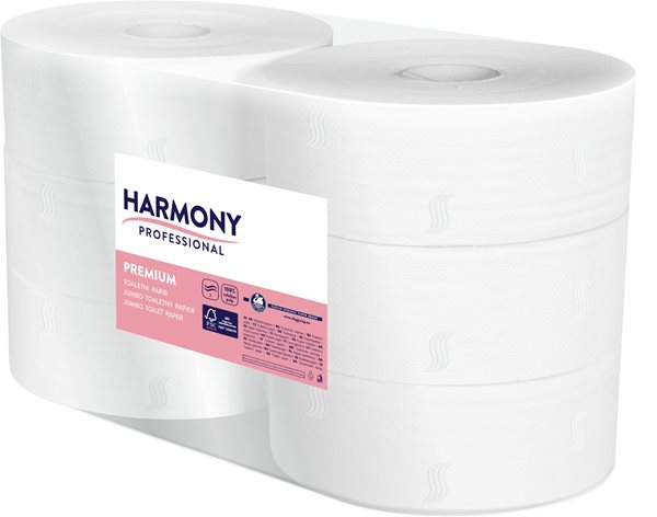 Levně Toaletní papír Jumbo 280 Harmony Proefessional - 2 vrstvá celulóza ( 6 rolí )