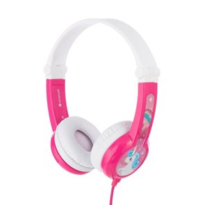 BuddyPhones Connect - dětská drátová sluchátka s mikrofonem, růžová