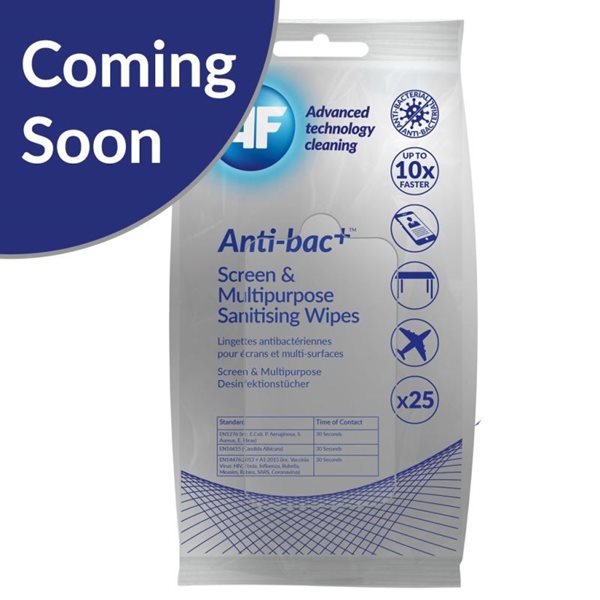 AF Anti Bac - Screen & Multipurpose Antibakteriální čisticí ubrousky, 25 ks