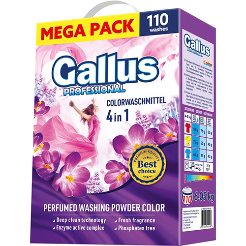 Prací prášek Gallus Color - 6,05 kg (110 dávek)