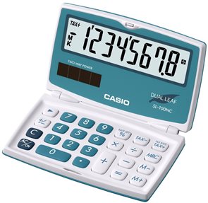 Casio Kalkulačka SL 100NC BU - modrozelená