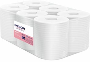 Harmony Profesional Maxi papírové ručníky v roli 2 vrstvé - bílé ( 6 rolí )