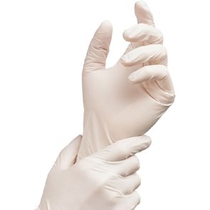 Vyšetřovací latexové rukavice Derma - bez pudru velikost M ( 100 ks )