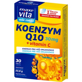 Maxi Vita Koenzym Q10 30 mg + vitamin C, Sleva 39%