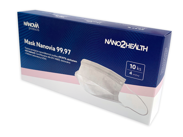 NANO rouška Nanovia Mask 99,97 - 10 ks, Sleva 196%