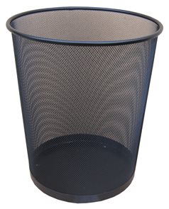 Drátěný odpadkový koš 29,5 × 34,5 cm - černý