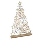 Dřevěná vánoční dekorace stromek z vloček