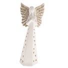 Porcelánový anděl s LED světlem, 20,4 cm