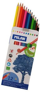 Milan Pastelky dřevěné - 12 barev, trojhranné
