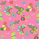 Dětský koberec Motýlek růžový 80 x 120 cm