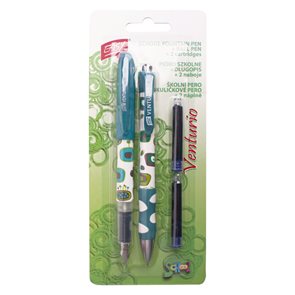 EASY Set Venturio kuličkové a školní pero, 2 bombičky - zelená v blistru