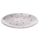 Keramický talíř s puntíky - bílý