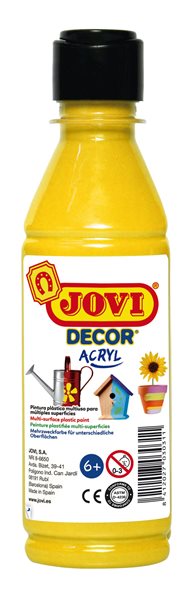 Levně Akrylová barva DECOR AKRYL 250 ml - žlutá